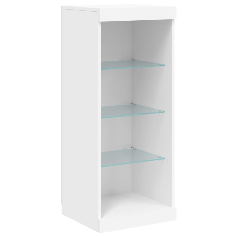 Produktbild för Skänk med LED-belysning vit 162x37x100 cm