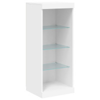 Produktbild för Skänk med LED-belysning vit 162x37x100 cm