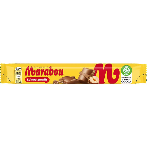 Marabou Mjölkchoklad Bar Schweizernöt 43g