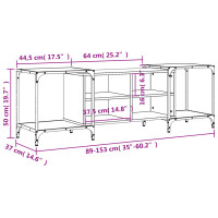 Produktbild för Tv-bänk svart 153x37x50 cm konstruerat trä