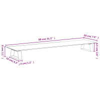 Produktbild för Skärmställ vit 80x20x8 cm härdat glas och metall