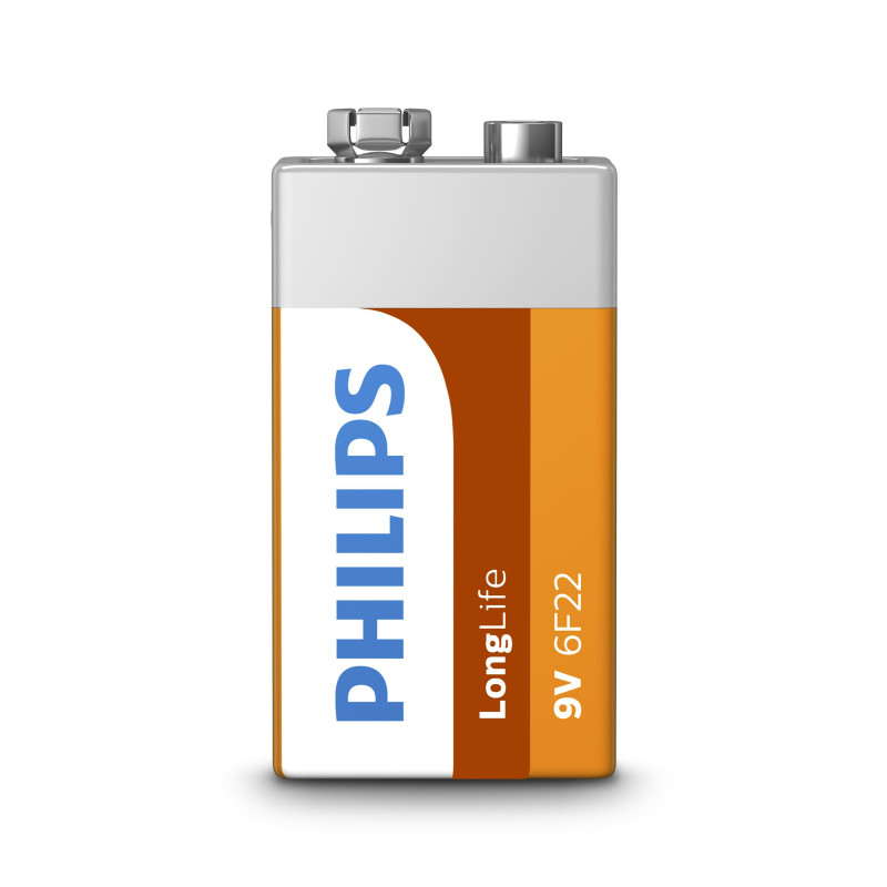 Produktbild för Philips LongLife Batteri 6F22L1B/10