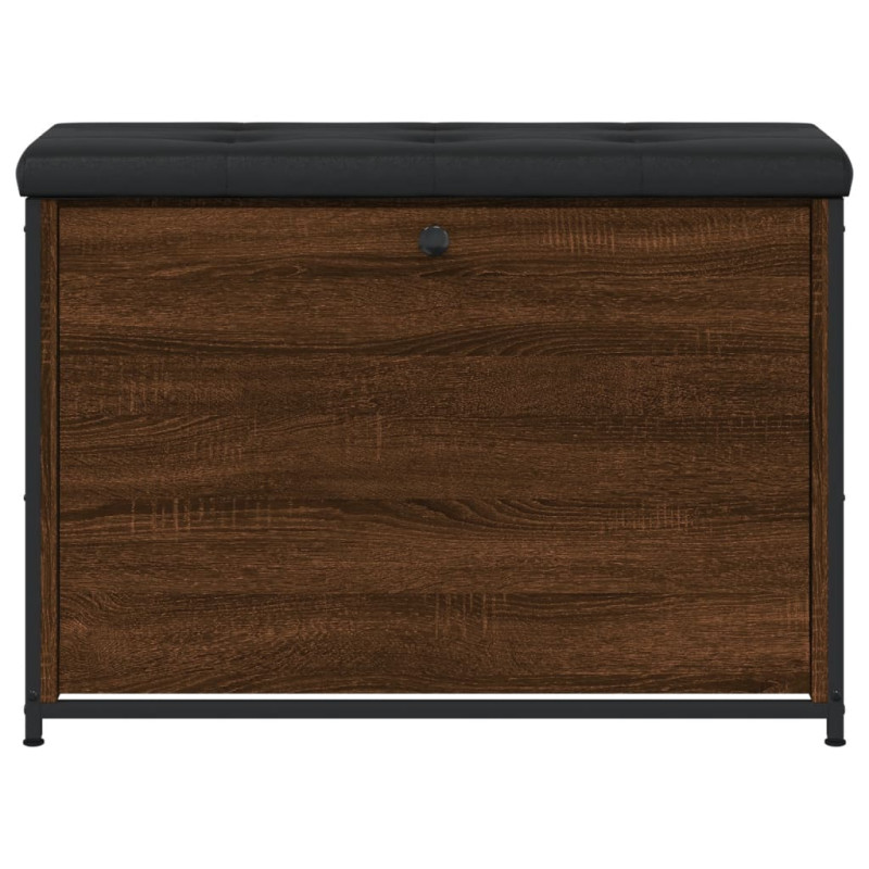 Produktbild för Skobänk med flip-låda brun ek 82x32x56 cm
