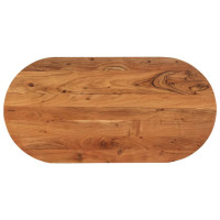 Produktbild för Bordsskiva 100x50x2,5 cm oval massivt akaciaträ