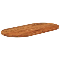 Produktbild för Bordsskiva 100x50x2,5 cm oval massivt akaciaträ