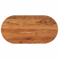 Produktbild för Bordsskiva 120x60x2,5 cm oval massivt akaciaträ