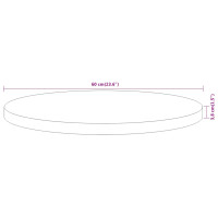 Produktbild för Bordsskiva Ø60x3,8 cm rund massivt akaciaträ