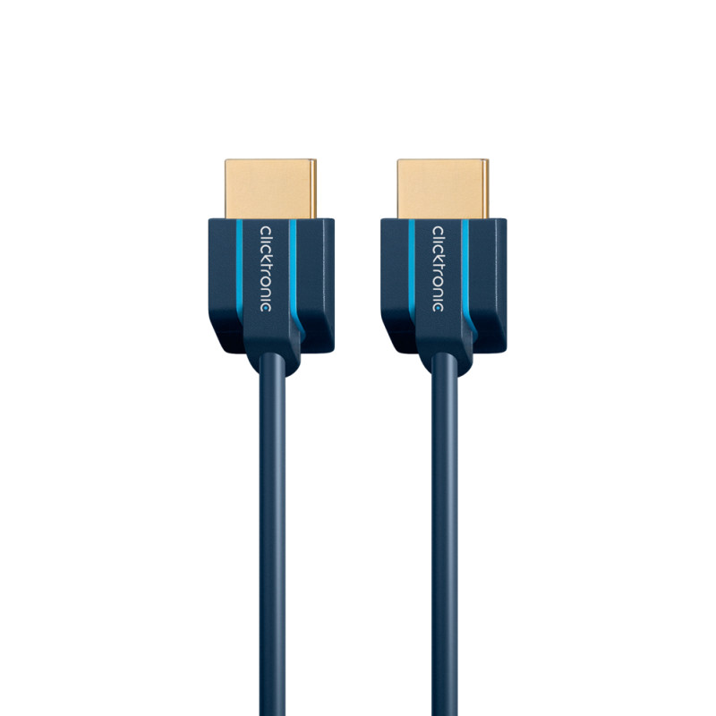 Produktbild för ClickTronic 70705 HDMI-kabel 3 m HDMI Typ A (standard) Blå