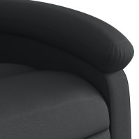 Produktbild för Massagefåtölj svart äkta läder