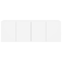 Produktbild för Väggmonterad tv-bänk 2 st vit 60x30x41 cm