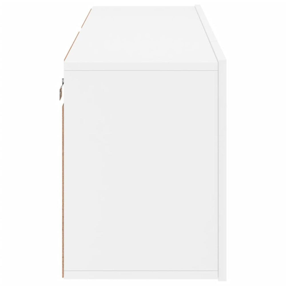 Produktbild för Väggmonterad tv-bänk 2 st vit 60x30x41 cm