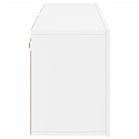 Produktbild för Väggmonterad tv-bänk 2 st vit 60x30x41 cm