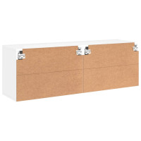Produktbild för Väggmonterad tv-bänk 2 st vit 60x30x41 cm