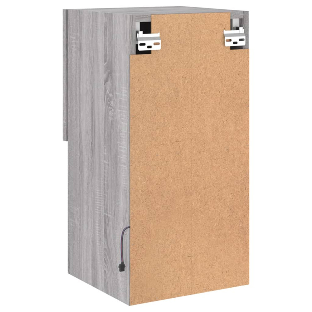 Produktbild för TV-bänk med LED-belysning 2 st grå sonoma 30,5x30x60 cm