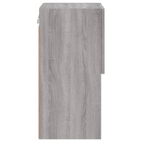Produktbild för TV-bänk med LED-belysning 2 st grå sonoma 30,5x30x60 cm