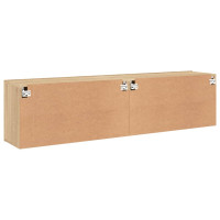 Produktbild för Väggmonterad tv-bänk 2 st sonoma-ek 80x30x41 cm