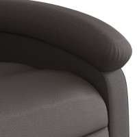 Produktbild för Massagefåtölj mörkbrunt äkta läder
