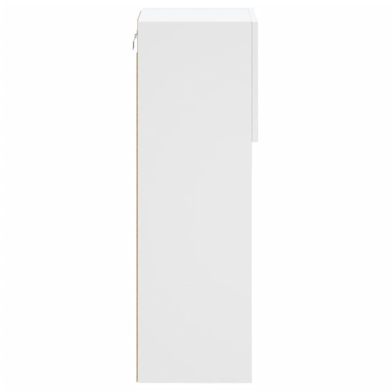 Produktbild för Tv-skåp med LED vit 30,5x30x90 cm