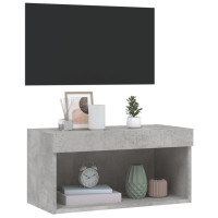 Miniatyr av produktbild för TV-bänk med LED-belysning betonggrå 60x30x30 cm