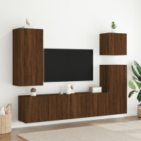Produktbild för Tv-bänkar 2 st brun ek 80x30x41 cm