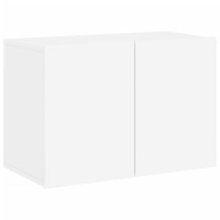 Produktbild för Väggmonterad tv-bänk vit 60x30x41 cm
