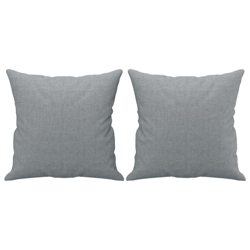 Produktbild för 2-sits soffa med prydnadskuddar ljusgrå 140 cm tyg