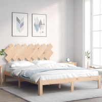 Produktbild för Sängram utan madrass 140x190 cm massiv furu