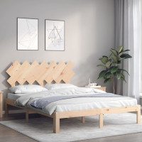 Produktbild för Sängram utan madrass 140x190 cm massiv furu