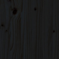 Produktbild för Loungegrupp 3 delar svart massiv furu