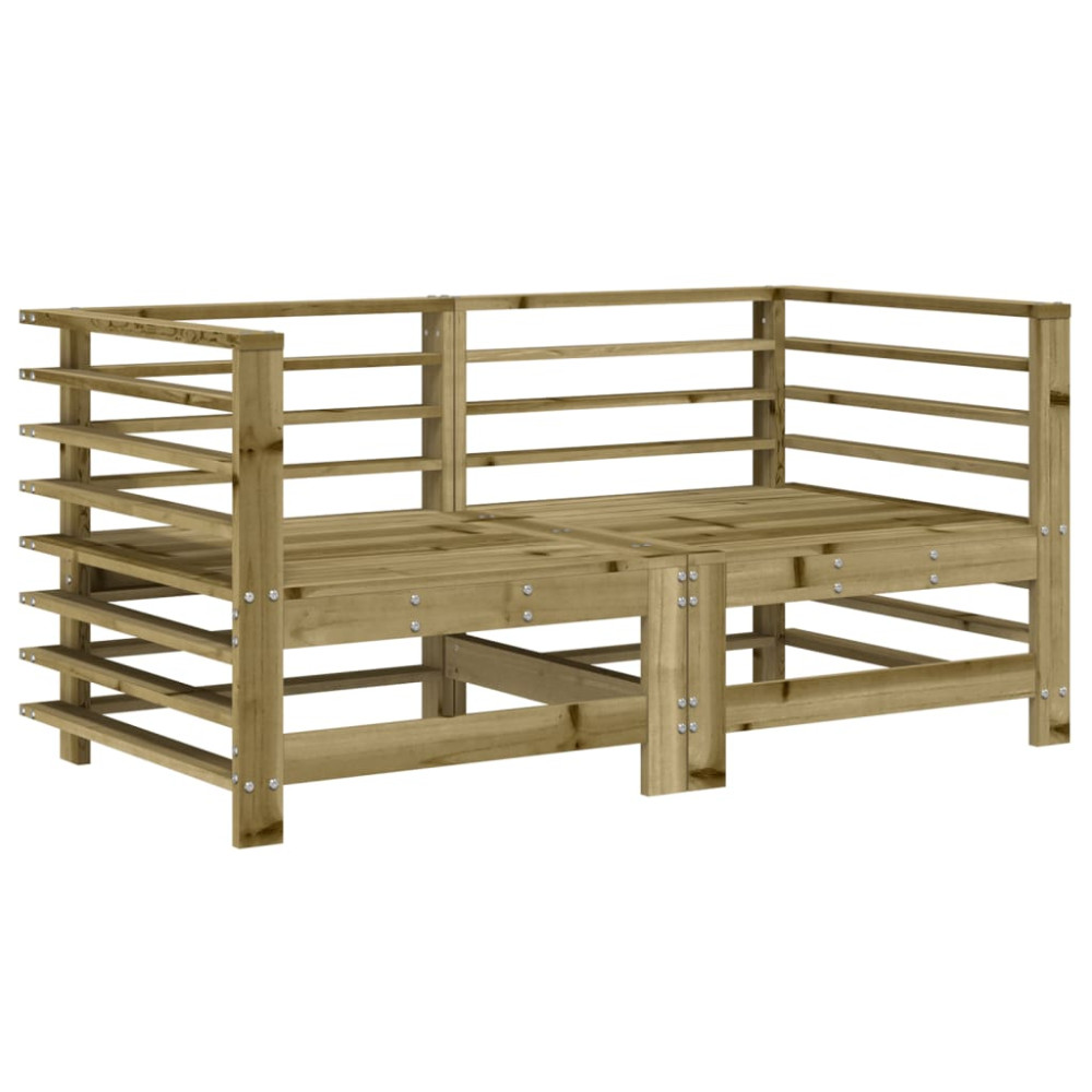Produktbild för Loungegrupp med dynor 7 delar impregnerad furu