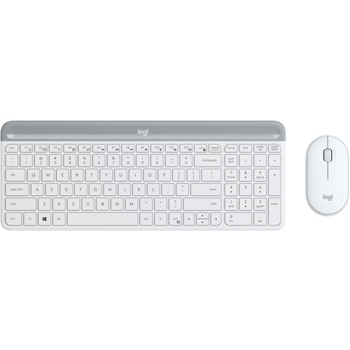 Logitech Logitech MK470 tangentbord Mus inkluderad RF Trådlös QWERTY Nordic Vit