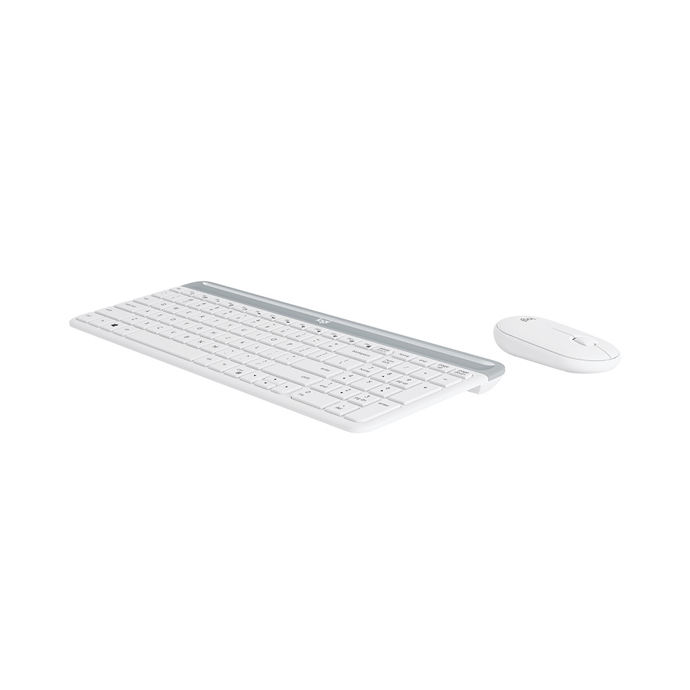Produktbild för Logitech MK470 tangentbord Mus inkluderad RF Trådlös QWERTY Nordic Vit