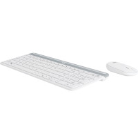Produktbild för Logitech MK470 tangentbord Mus inkluderad RF Trådlös QWERTY Nordic Vit