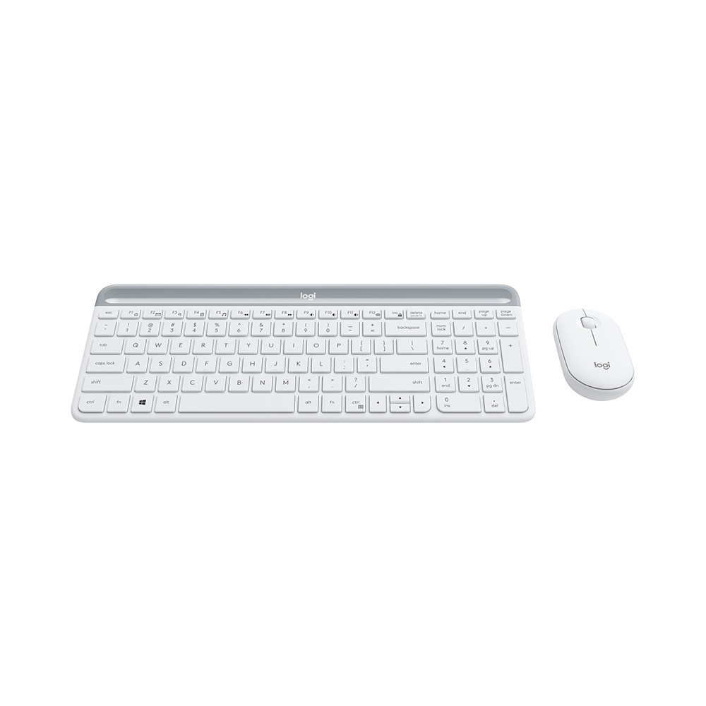 Produktbild för Logitech MK470 tangentbord Mus inkluderad RF Trådlös QWERTY Nordic Vit