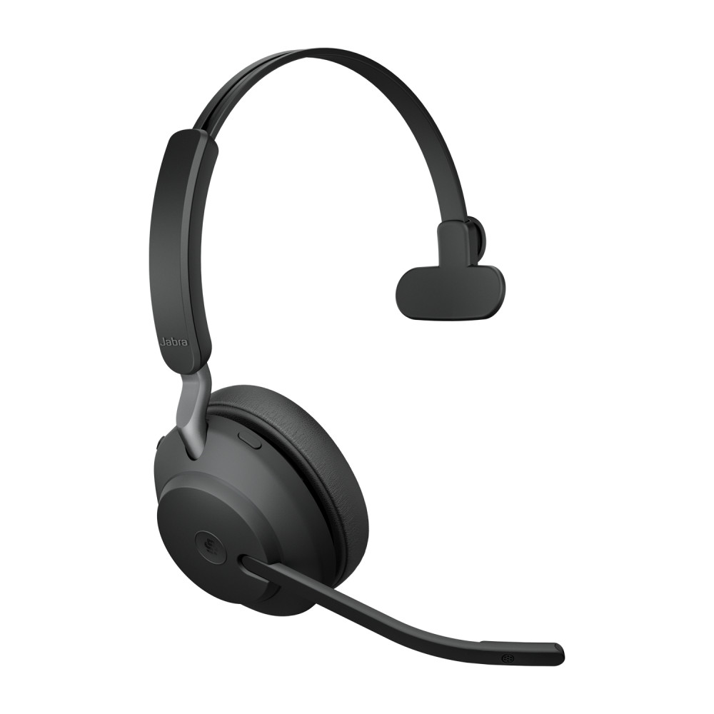 Produktbild för Jabra Evolve2 65, MS Mono Headset Trådlös Huvudband Kontor/callcenter USB Type-A Bluetooth Svart