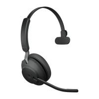 Produktbild för Jabra Evolve2 65, MS Mono Headset Trådlös Huvudband Kontor/callcenter USB Type-A Bluetooth Svart