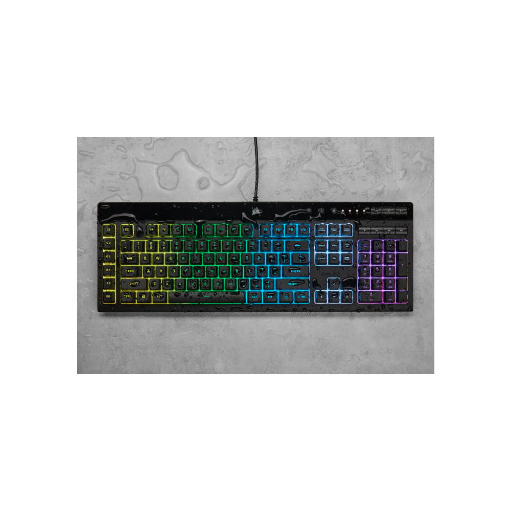 Produktbild för Corsair K55 RGB PRO tangentbord USB QWERTY Nordic Svart