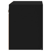 Produktbild för Väggmonterad tv-bänk svart 40,5x30x40 cm konstruerat trä