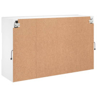 Produktbild för Väggmonterad tv-bänk LED vit 98,5x30x60,5 cm