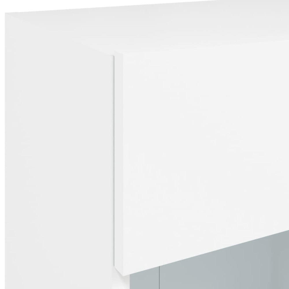 Produktbild för Nástenné skrinky s LED osvetlením pre TV 2 st vit 40x30x60,5 cm
