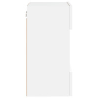 Produktbild för Nástenné skrinky s LED osvetlením pre TV 2 st vit 40x30x60,5 cm