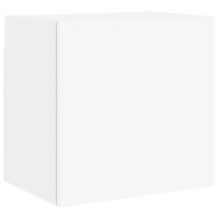 Produktbild för Väggmonterad tv-bänk vit 40,5x30x40 cm konstruerat trä