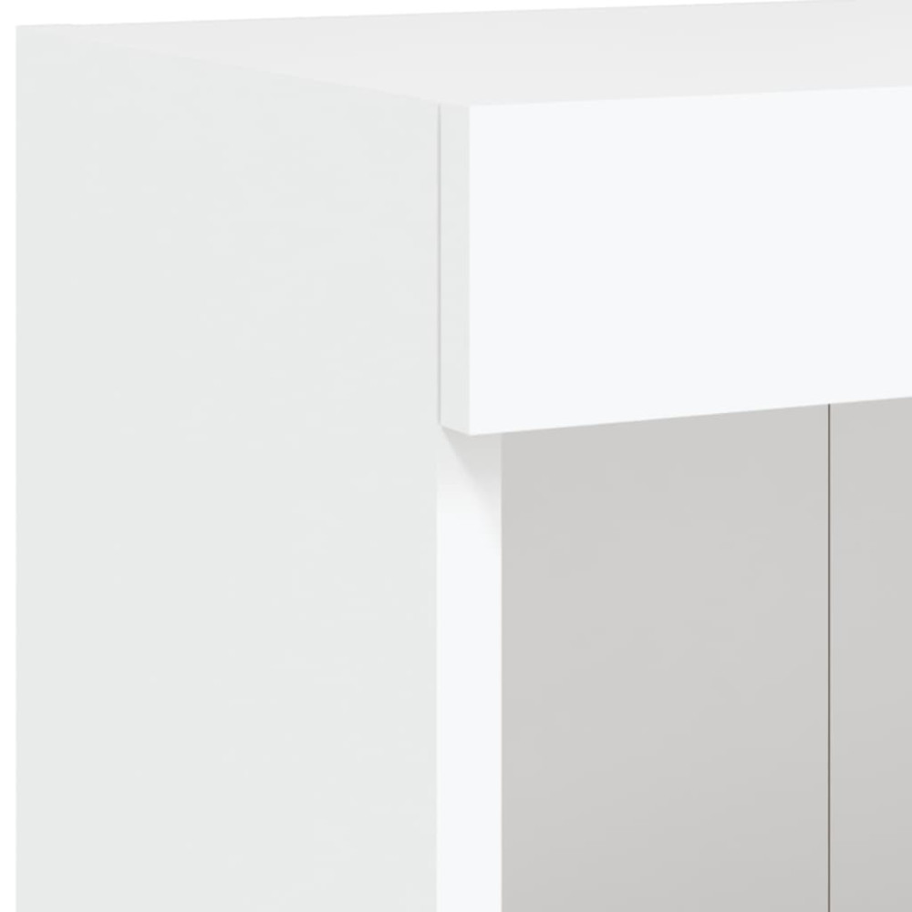 Produktbild för Väggmonterad tv-bänk LED vit 100x30x40 cm