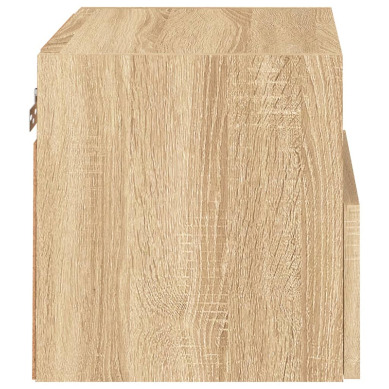 Produktbild för Väggmonterad tv-skåp 2 st sonoma-ek 40x30x30 cm konstruerat trä