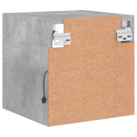 Produktbild för Väggmonterad tv-bänk LED 2 st betonggrå 30x28,5x30 cm