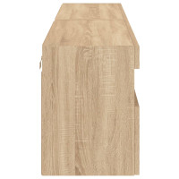 Produktbild för Väggmonterad tv-bänk LED 2 st sonoma-ek 80x30x40 cm