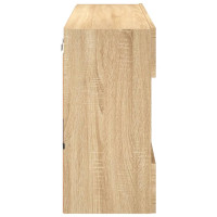Produktbild för Väggmonterad tv-bänk LED sonoma-ek 98,5x30x60,5 cm