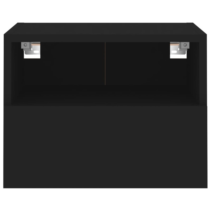 Produktbild för Väggmonterad tv-skåp 2 st svart 40x30x30 cm konstruerat trä