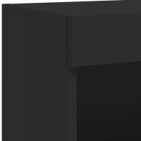 Miniatyr av produktbild för Väggmonterad tv-bänk LED svart 100x30x40 cm