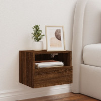 Produktbild för Väggmonterad tv-skåp brun ek 40x30x30 cm konstruerat trä
